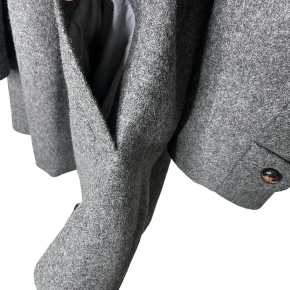 Pendleton Gray wool trench coat Sz 46 - Picture 6 of 8